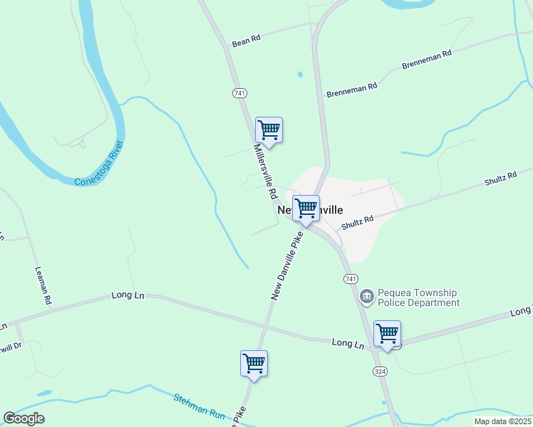 map of restaurants, bars, coffee shops, grocery stores, and more near 2196 Millersville Road in Lancaster