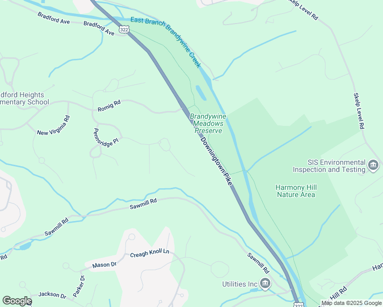 map of restaurants, bars, coffee shops, grocery stores, and more near 1369 Pennsridge Place in Chester County
