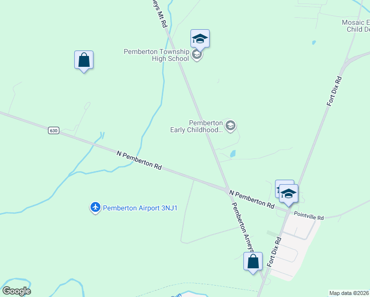 map of restaurants, bars, coffee shops, grocery stores, and more near 108 North Pemberton Road in Pemberton