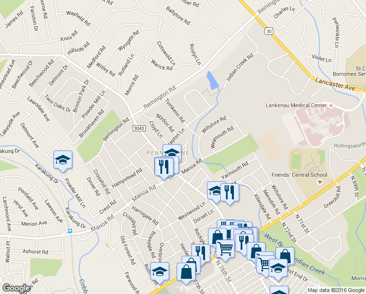 map of restaurants, bars, coffee shops, grocery stores, and more near 1376 West Indian Creek Drive in Wynnewood