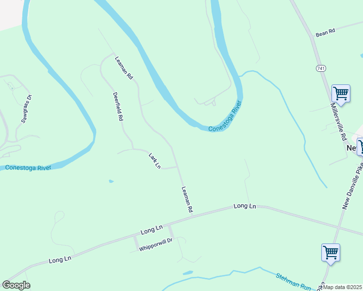 map of restaurants, bars, coffee shops, grocery stores, and more near 24 Leaman Road in Lancaster
