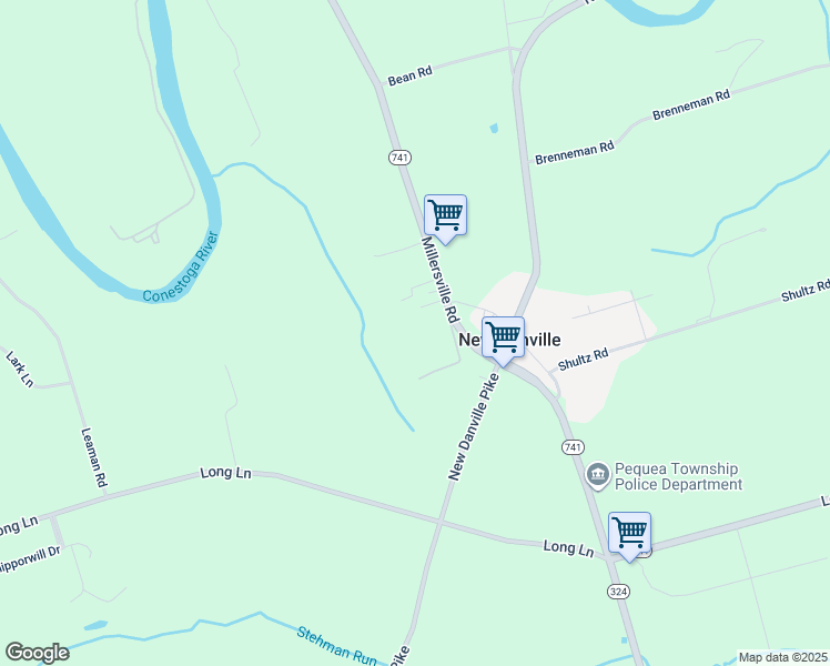 map of restaurants, bars, coffee shops, grocery stores, and more near 2190 Millersville Road in Lancaster