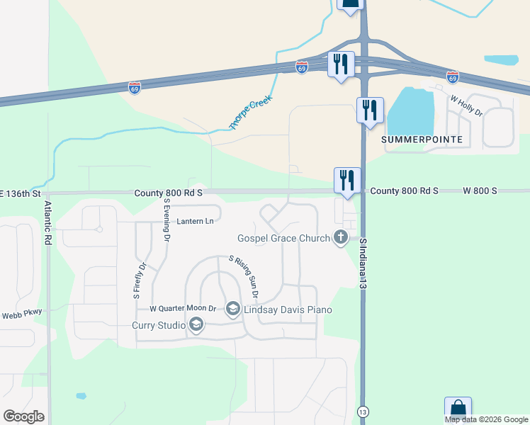 map of restaurants, bars, coffee shops, grocery stores, and more near 9340 West Dockside Circle in Pendleton