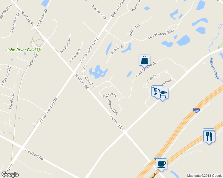 map of restaurants, bars, coffee shops, grocery stores, and more near 6 Palmer Drive in Moorestown
