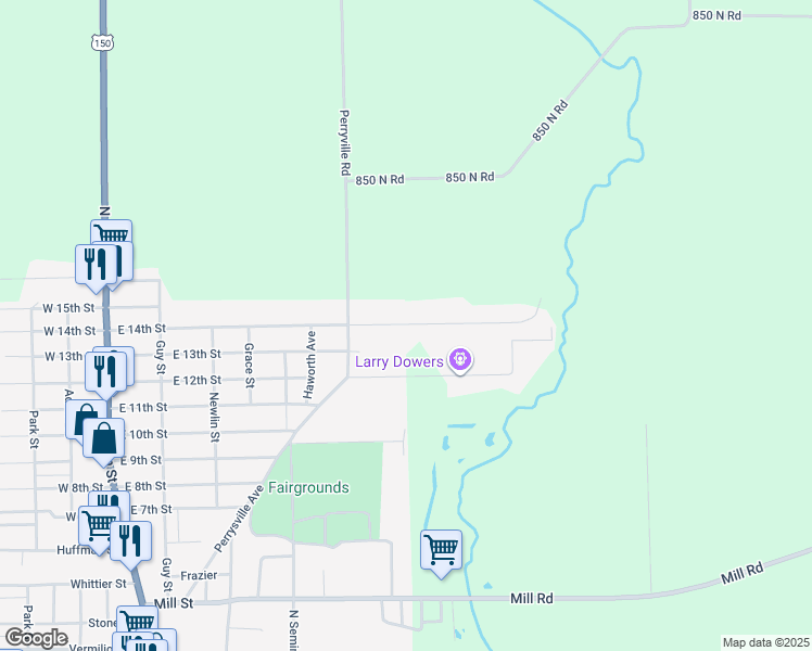 map of restaurants, bars, coffee shops, grocery stores, and more near 901 East 14th Street in Georgetown