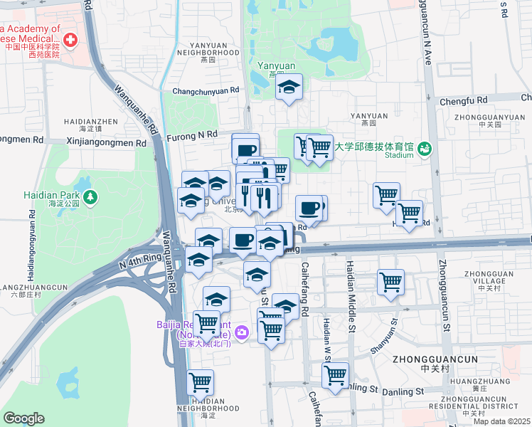 map of restaurants, bars, coffee shops, grocery stores, and more near in 