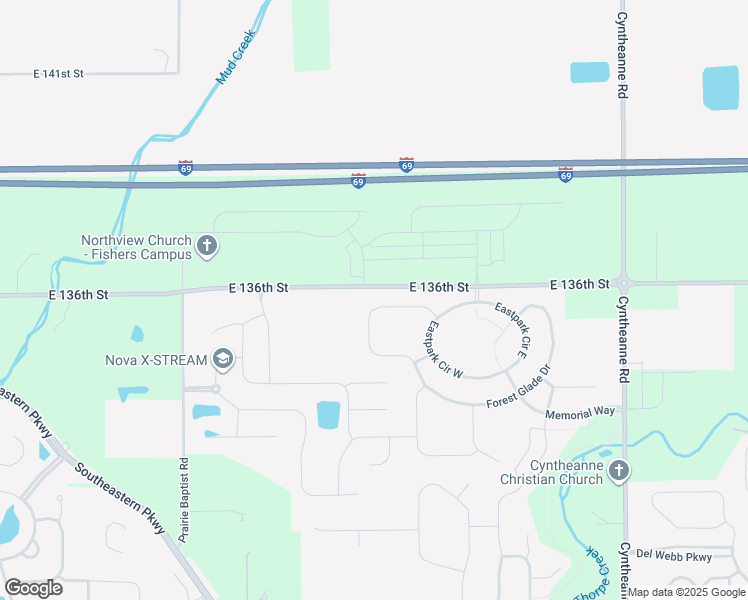 map of restaurants, bars, coffee shops, grocery stores, and more near 13547 Longrise Lane in Fishers