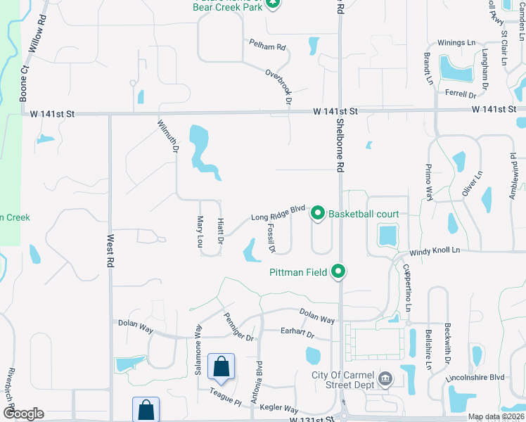 map of restaurants, bars, coffee shops, grocery stores, and more near 3842 Long Ridge Boulevard in Westfield