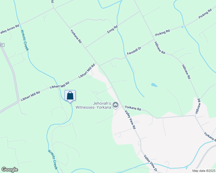 map of restaurants, bars, coffee shops, grocery stores, and more near 4080 Scenic Lane in York