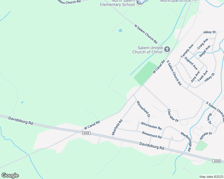 map of restaurants, bars, coffee shops, grocery stores, and more near 3025 West Canal Road in Dover
