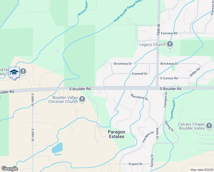 map of restaurants, bars, coffee shops, grocery stores, and more near 7285 Frontage Road in Boulder