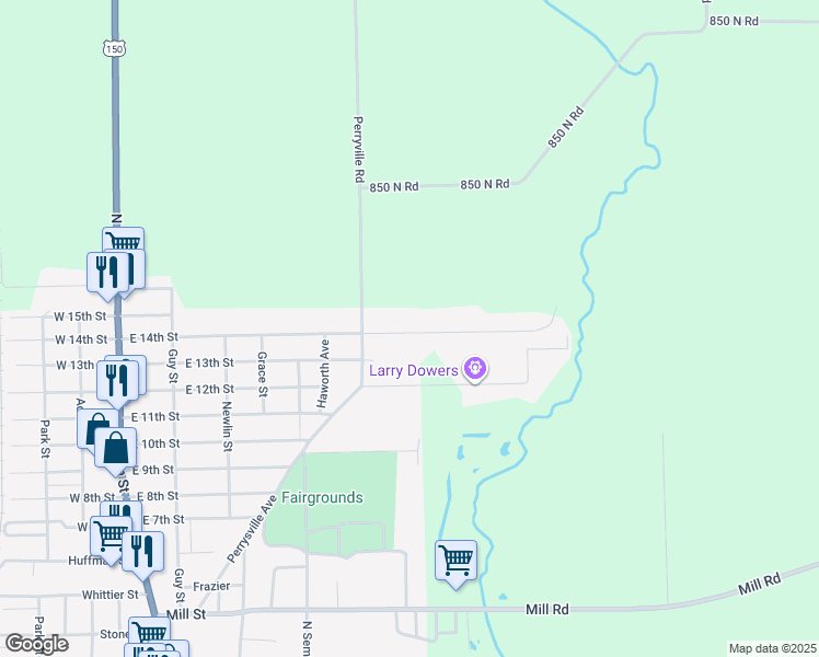map of restaurants, bars, coffee shops, grocery stores, and more near 901 East 14th Street in Georgetown