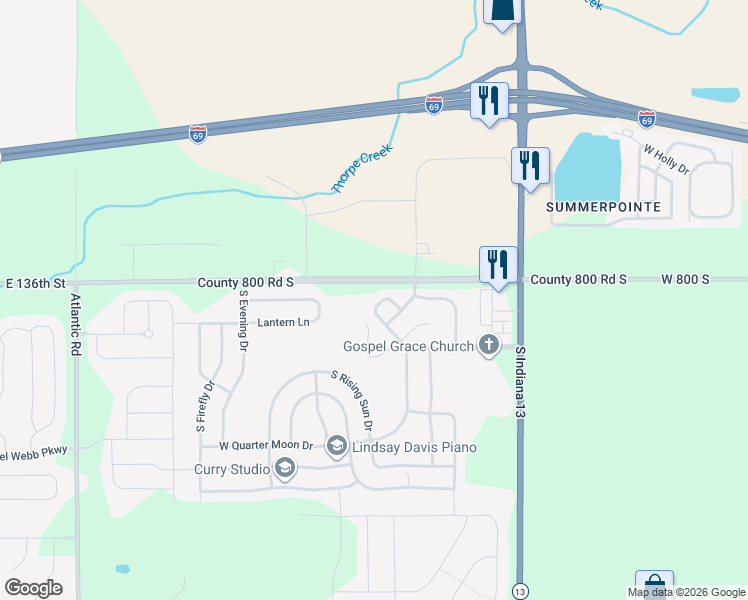 map of restaurants, bars, coffee shops, grocery stores, and more near 9340 West Dockside Circle in Pendleton