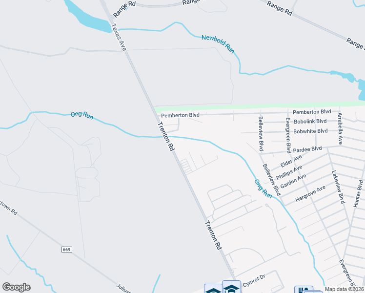 map of restaurants, bars, coffee shops, grocery stores, and more near 424 Trenton Road in Burlington County