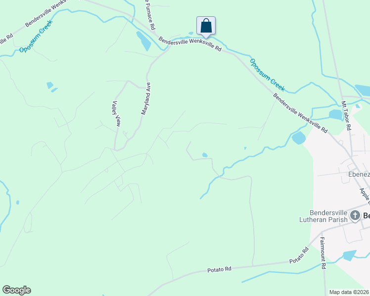 map of restaurants, bars, coffee shops, grocery stores, and more near 341 Potato Road in Aspers