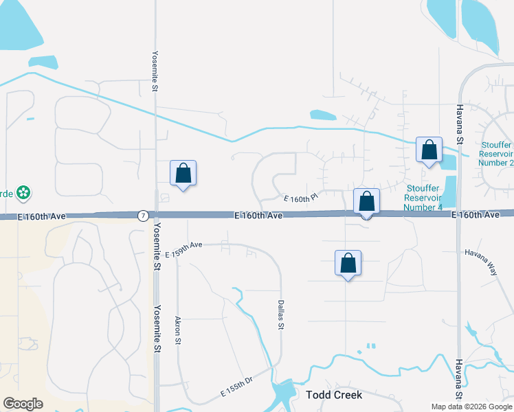 map of restaurants, bars, coffee shops, grocery stores, and more near 16045 Lomand Circle in Brighton