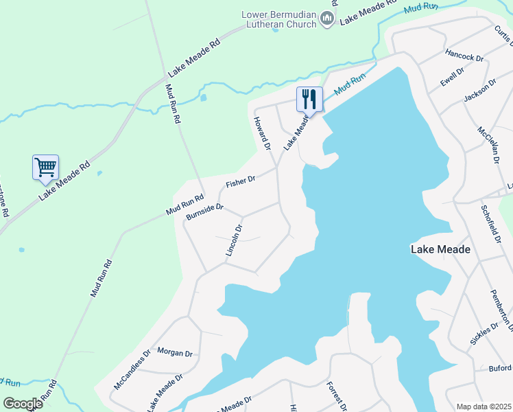 map of restaurants, bars, coffee shops, grocery stores, and more near 7 Burnside Drive in East Berlin