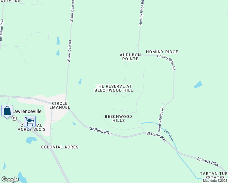 map of restaurants, bars, coffee shops, grocery stores, and more near 4328 Pine Tree Place in Springfield