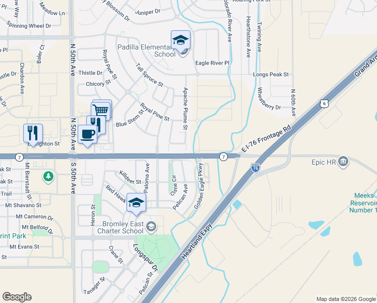 map of restaurants, bars, coffee shops, grocery stores, and more near 12 Apache Plume Street in Brighton