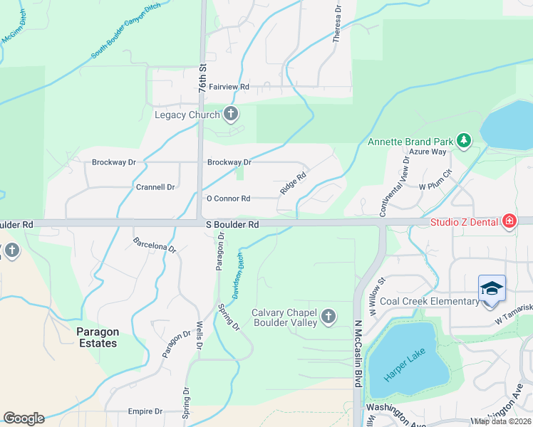 map of restaurants, bars, coffee shops, grocery stores, and more near 19 Ridge Road in Boulder