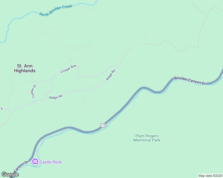 map of restaurants, bars, coffee shops, grocery stores, and more near 3830-4058 Ridge Road in Nederland