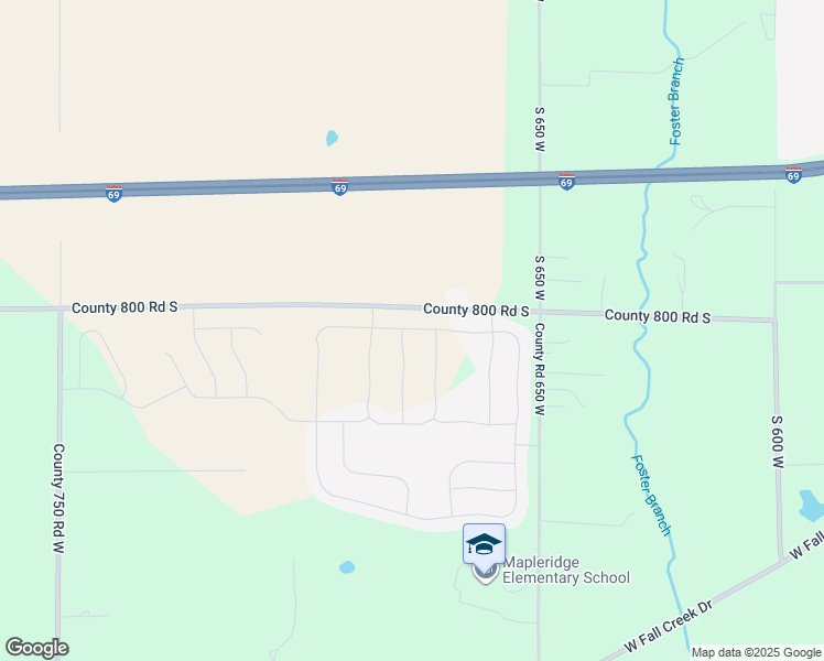 map of restaurants, bars, coffee shops, grocery stores, and more near 6737 800 South in Pendleton