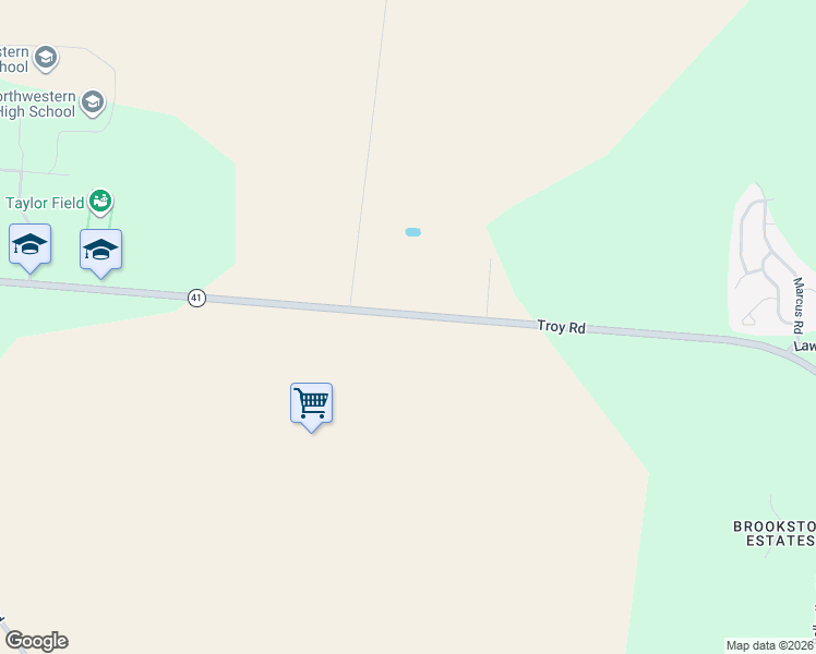 map of restaurants, bars, coffee shops, grocery stores, and more near 4923 Troy Road in Springfield