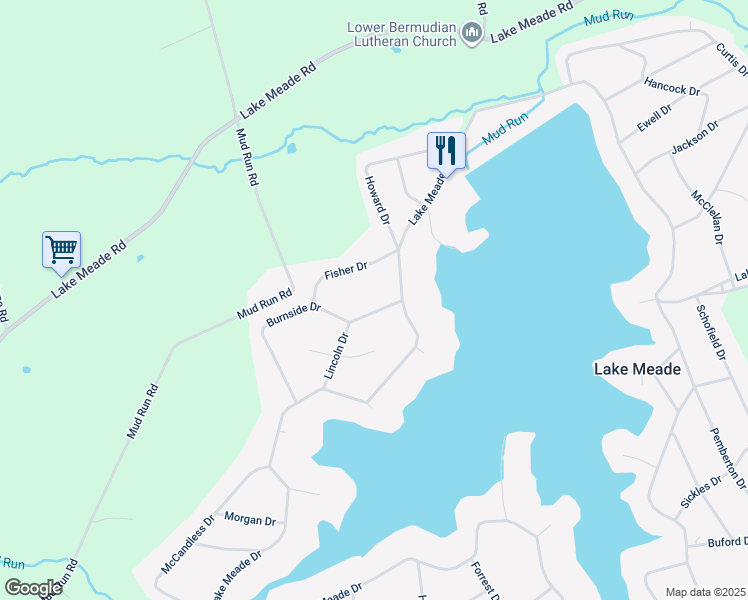 map of restaurants, bars, coffee shops, grocery stores, and more near 7 Burnside Drive in East Berlin