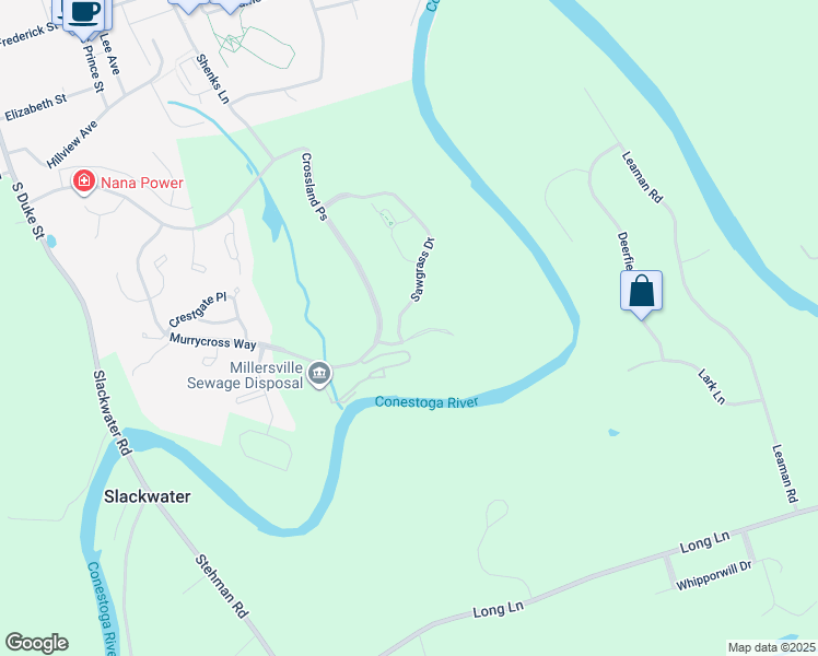 map of restaurants, bars, coffee shops, grocery stores, and more near 342 Sawgrass Drive in Lancaster