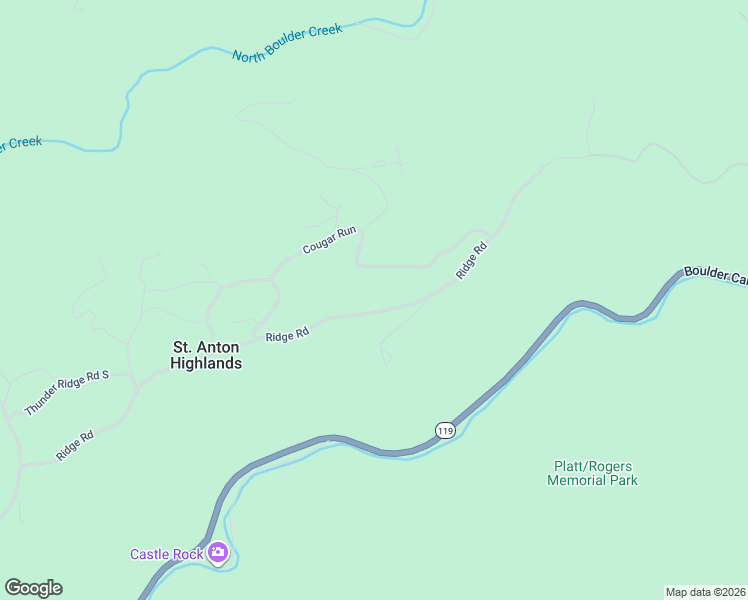 map of restaurants, bars, coffee shops, grocery stores, and more near 3714 Ridge Road in Nederland