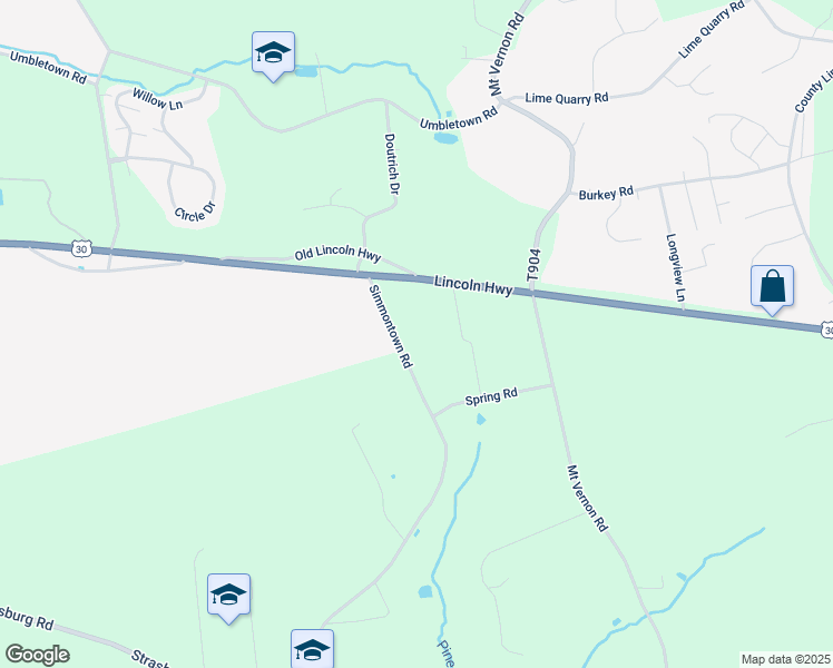 map of restaurants, bars, coffee shops, grocery stores, and more near 837 Simmontown Road in Gap