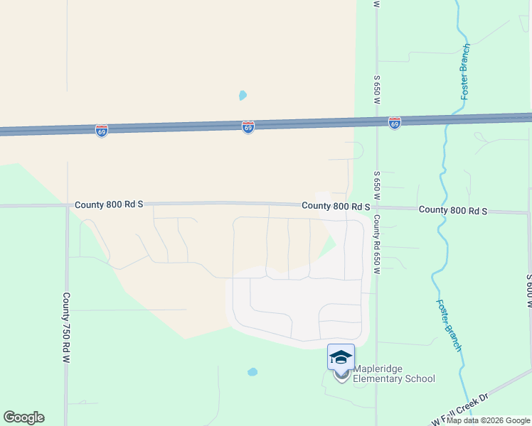 map of restaurants, bars, coffee shops, grocery stores, and more near 6882 800 South in Pendleton