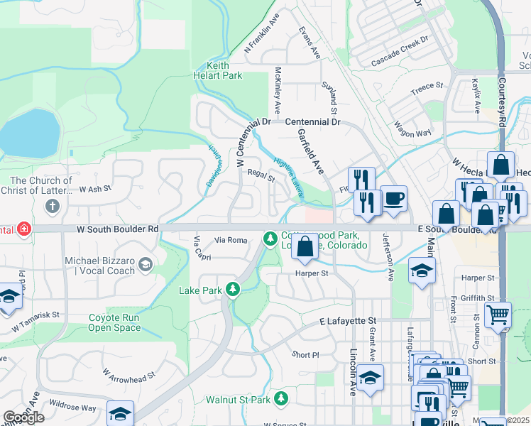 map of restaurants, bars, coffee shops, grocery stores, and more near 236 Pheasant Run in Louisville