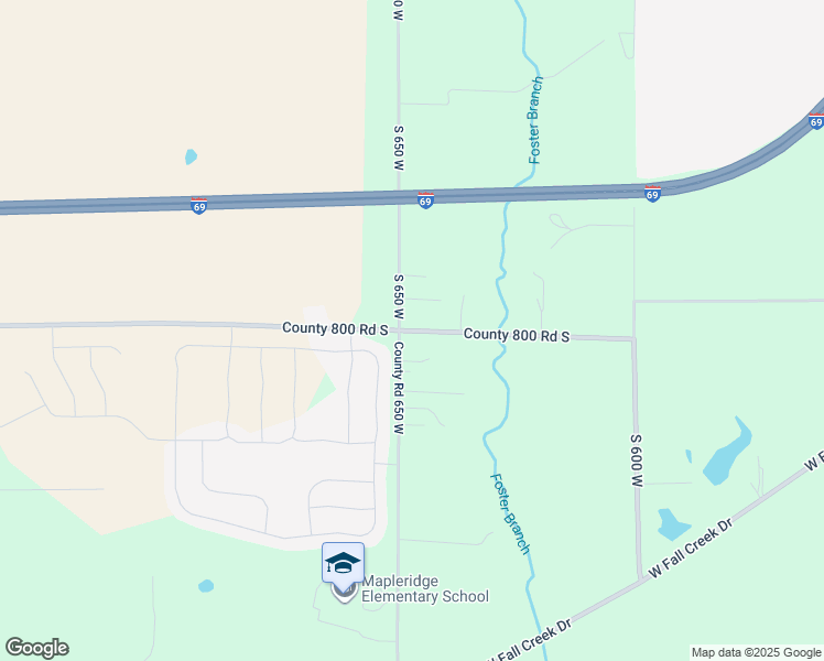 map of restaurants, bars, coffee shops, grocery stores, and more near 6468 800 South in Pendleton