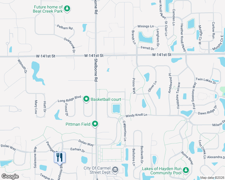 map of restaurants, bars, coffee shops, grocery stores, and more near 13881 Shelborne Road in Westfield