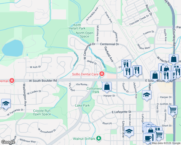map of restaurants, bars, coffee shops, grocery stores, and more near 156 Pheasant Run in Louisville