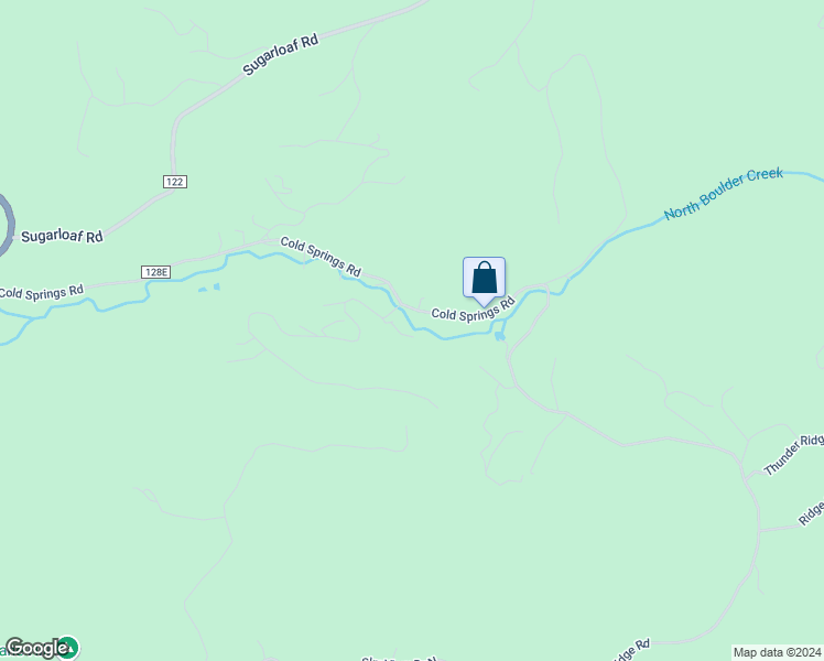 map of restaurants, bars, coffee shops, grocery stores, and more near 1254 Cold Springs Road in Nederland