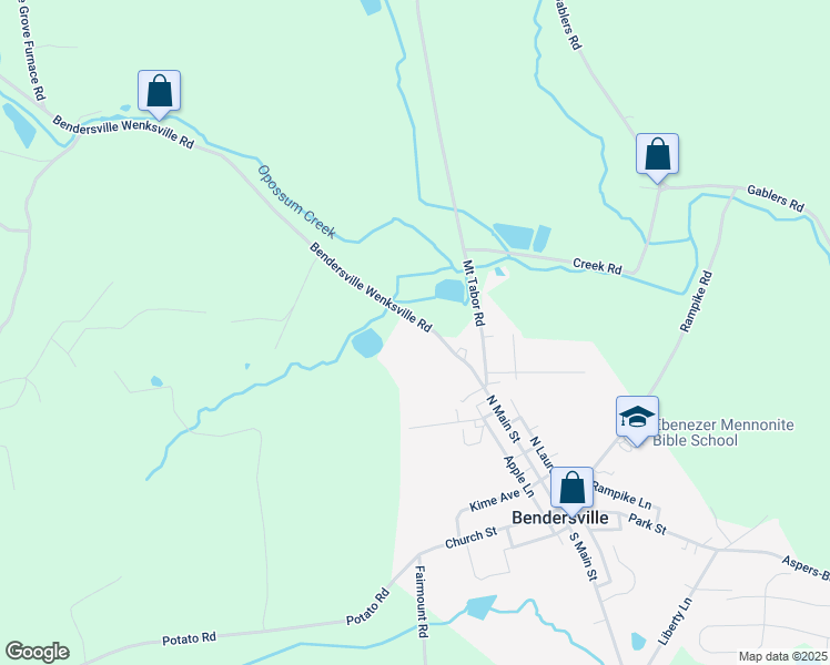 map of restaurants, bars, coffee shops, grocery stores, and more near 226 Bendersville Wenksvill Road in Aspers