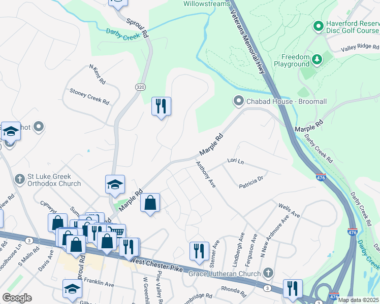 320 Marple Road, Broomall PA Walk Score