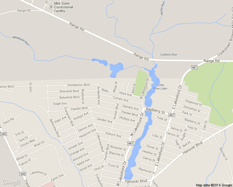 map of restaurants, bars, coffee shops, grocery stores, and more near 211 Reed Avenue in Browns Mills