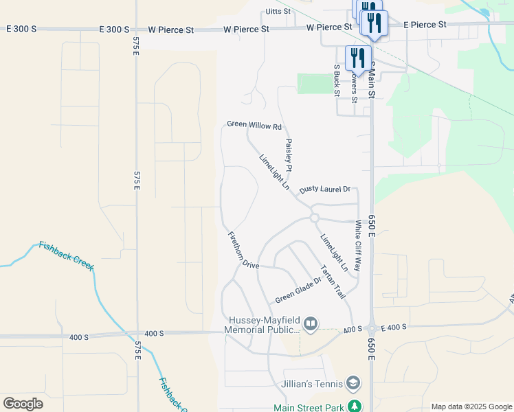 map of restaurants, bars, coffee shops, grocery stores, and more near 3402 Roundlake Lane in Whitestown