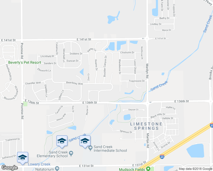 map of restaurants, bars, coffee shops, grocery stores, and more near 11641 Beardsley Way in Fishers