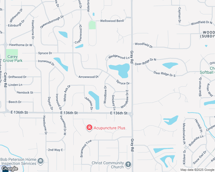 map of restaurants, bars, coffee shops, grocery stores, and more near 1911 Rosebay Lane in Carmel