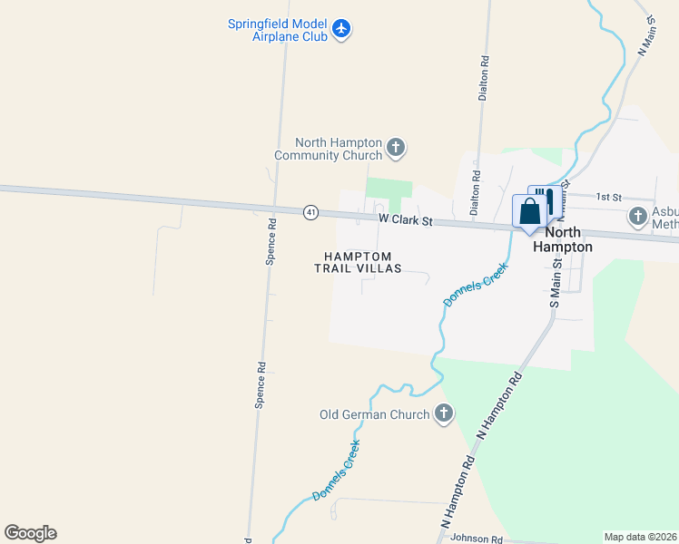 map of restaurants, bars, coffee shops, grocery stores, and more near 282 Hampton Trail in Springfield