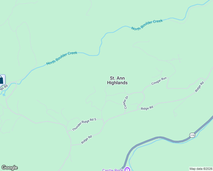 map of restaurants, bars, coffee shops, grocery stores, and more near 169 Conifer Drive in Nederland