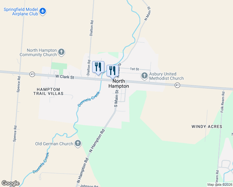 map of restaurants, bars, coffee shops, grocery stores, and more near 222 S Main St in Springfield