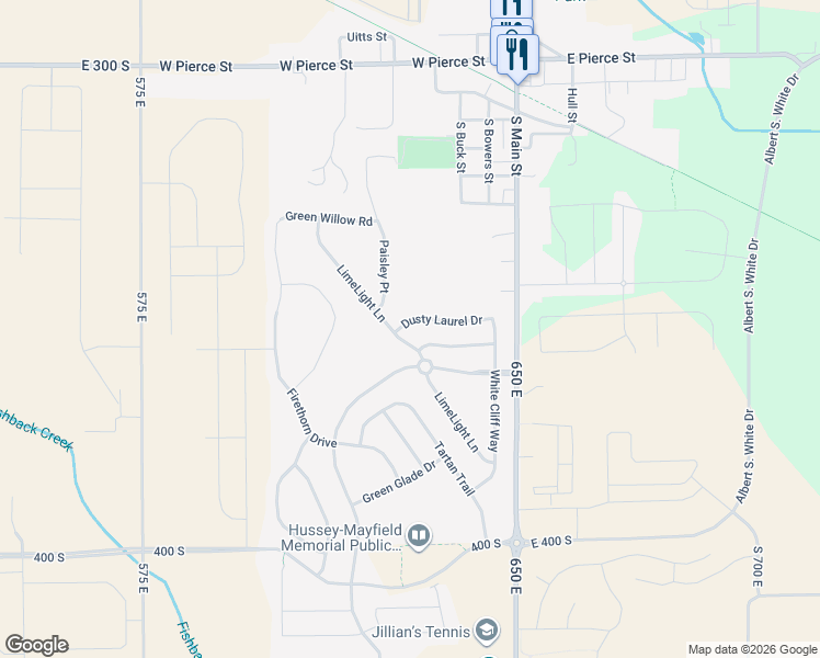 map of restaurants, bars, coffee shops, grocery stores, and more near 3576 Limelight Lane in Whitestown