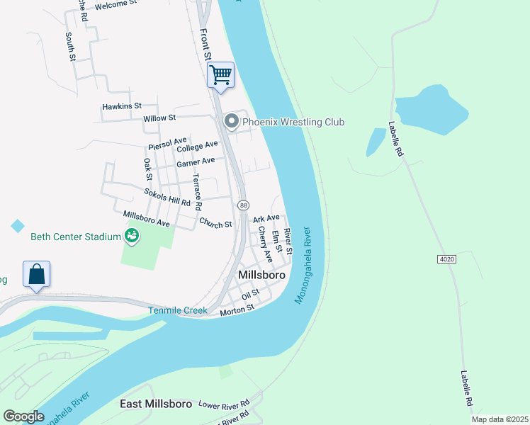 map of restaurants, bars, coffee shops, grocery stores, and more near in Millsboro