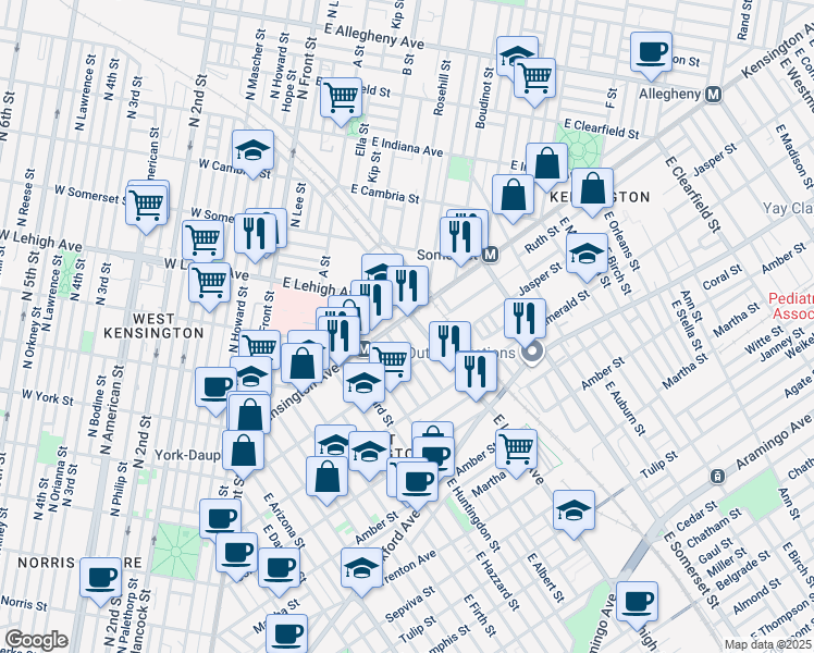 map of restaurants, bars, coffee shops, grocery stores, and more near in Philadelphia