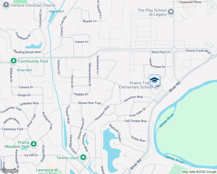 map of restaurants, bars, coffee shops, grocery stores, and more near 13976 Settlers Ridge Trail in Carmel